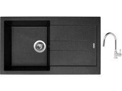 Set Sinks AMANDA 860 Metalblack + batéria Sinks MIX 35 P chróm Set Sinks AMANDA 860 Metalblack + batéria Sinks MIX 35 P chróm