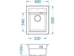 Granitový dřez Alveus Atrox 10 QC bílý A10 - 2 Granitový dřez Alveus Atrox 10 QC bílý A10 - 2
