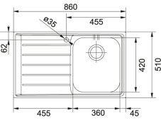 Nerezový dřez Franke NEX 611/2