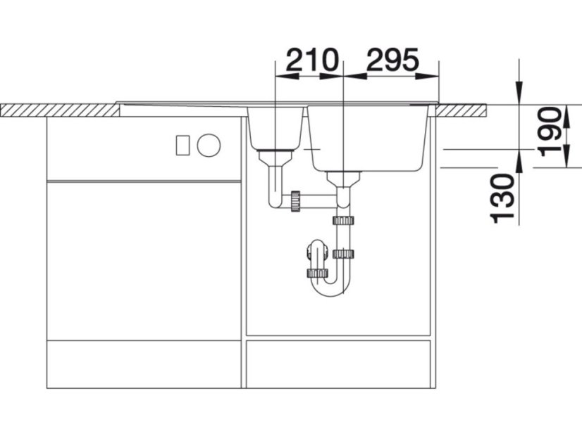 Granitový dřez Blanco NOVA 6 S šedá skála