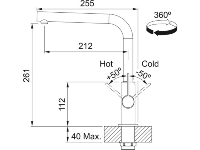 Franke FN 7392.901 Neptun Evo Matná černá