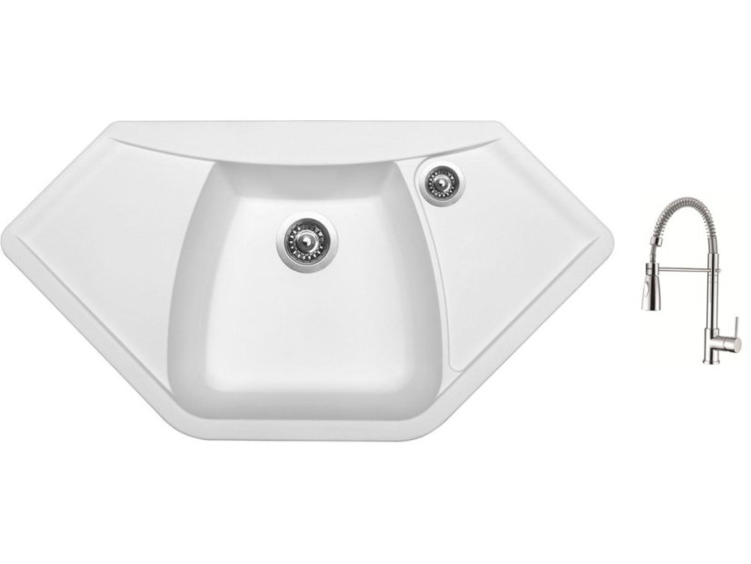 Set Sinks NAIKY 980 Milk + baterie Sinks MIX 35 PROF S chrom