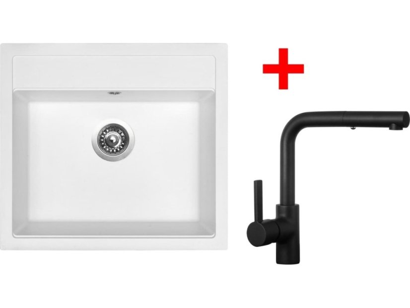 Set Sinks Solo 560 Milk + Enigma S černá matná