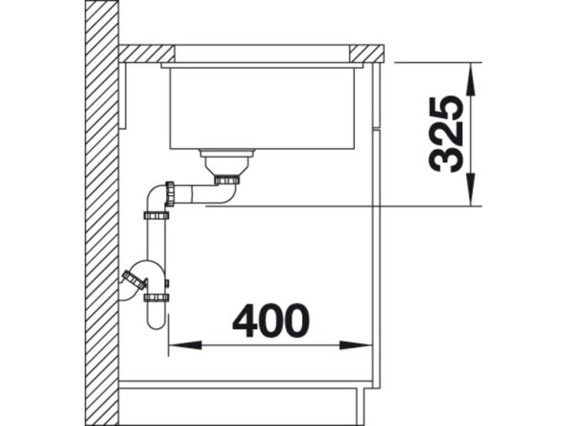 Blanco SUBLINE 500 U InFino Keramika basalt bez excentru