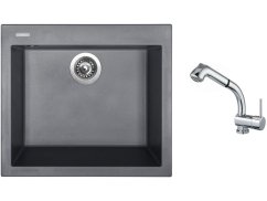 Set Sinks CUBE 560 Titanium + baterie Sinks MIX 3 S Chrom Set Sinks CUBE 560 Titanium + baterie Sinks MIX 3 S Chrom