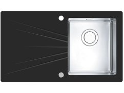 Sklenený drez Alveus Karat UP 10 pravý čierny