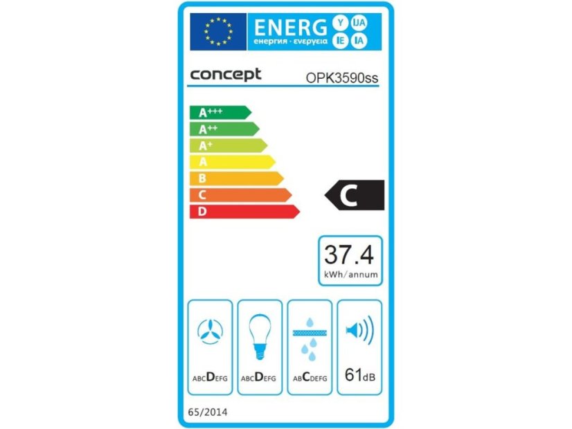 Komínová digestoř Concept OPK3590ss