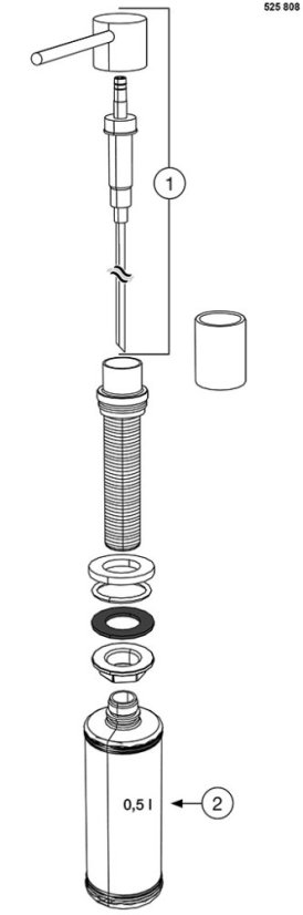 Dávkovač saponátu Blanco Lato bílá soft