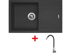 Sinks LINEA 780 Granblack + Elasta nerez/černá