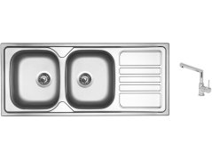 Set Sinks OKIO 1160 DUO V matný + baterie Sinks MIX 350 P chrom