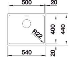 Nerezový drez Blanco ANDANO 500 U InFino Nerez hodvábny lesk