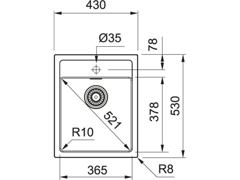 Tectonitový dřez Franke SID 610-40 Černá