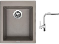 Set Sinks CUBE 410 Truffle + batéria Sinks ENIGMA S chróm