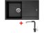 Set Sinks Amanda 860 Metalblack + Mix 3 P GR
