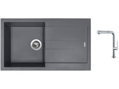 Set Sinks AMANDA 860 Titanium + batéria Sinks SLIM S2 kartáčovaná