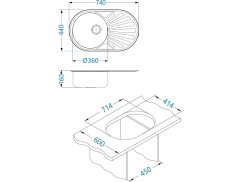 Nerezový drez Alveus CIKLO 20 SAT