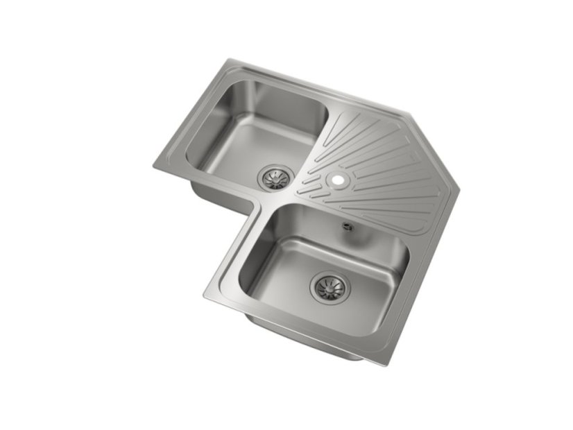 Nerezový rohový dřez Teka Angular 2B X