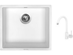 Set Sinks FRAME 457 Milk + baterie Sinks MIX 35 Milk