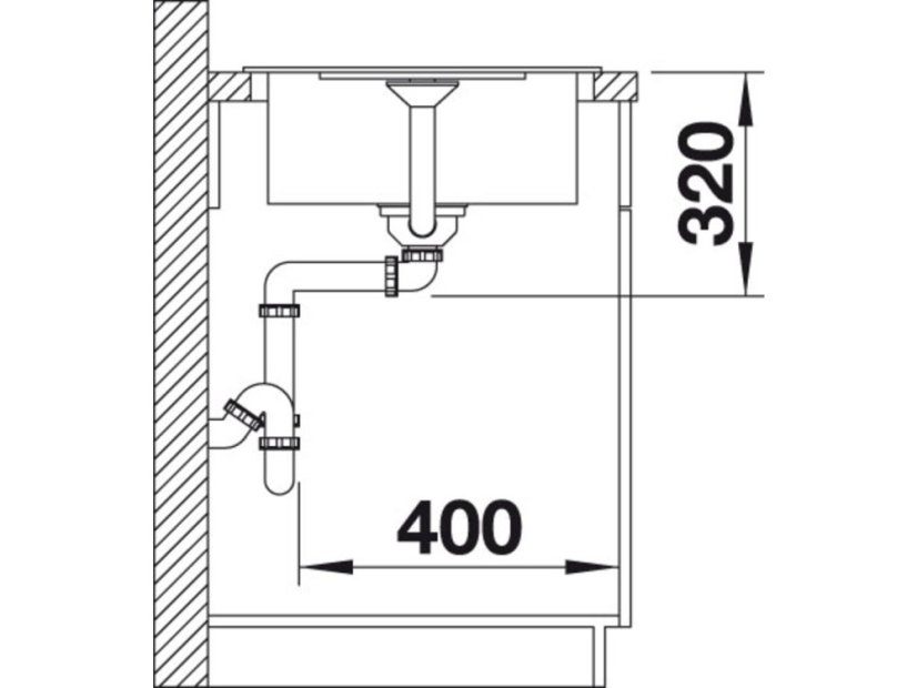 Granitový dřez Blanco METRA 45 S Compact Silgranit bílá oboustranné provedení s excentrem