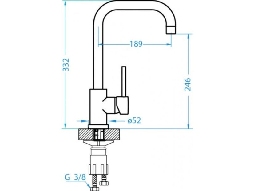Kuchynská batéria Alveus OZ chróm