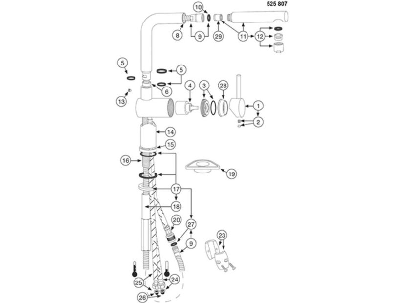 Drezová batéria Blanco Linus-S čierna matná HD