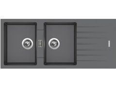 Set Sinks PERFECTO 1160 DUO Titanium + baterie Sinks MIX 3 P Titanium