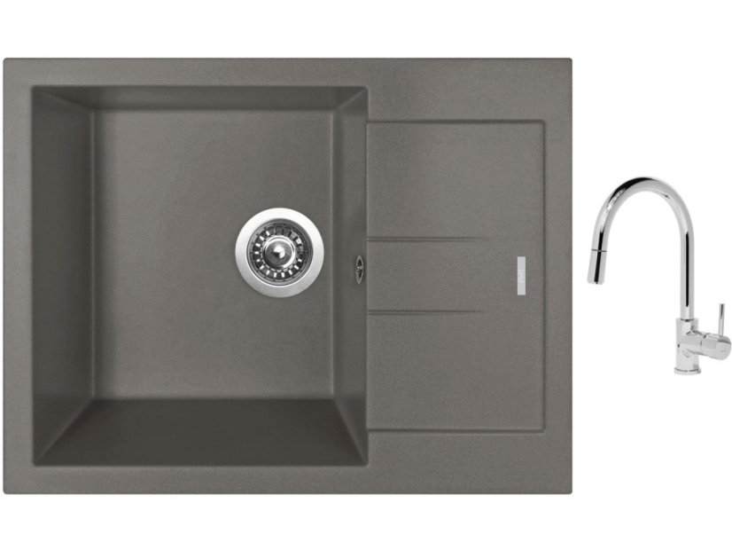 Set Sinks AMANDA 650 Truffle + baterie Sinks MIX 35 P chrom