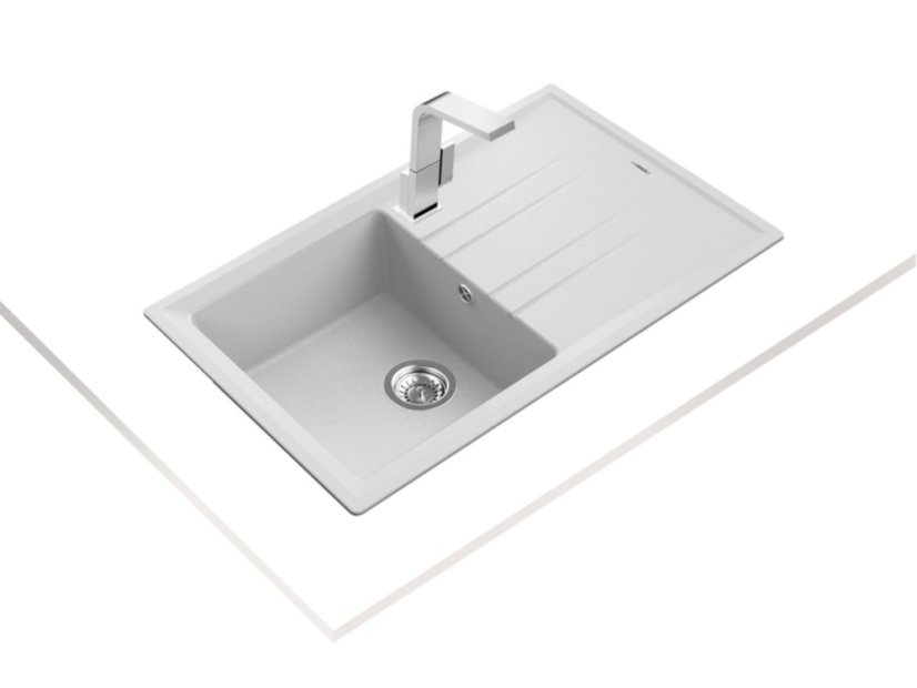 Granitový drez Teka STONE 50 B-TG 1B 1D Biela