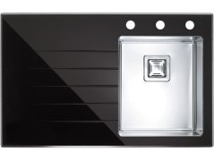 Sklenený drez Alveus CRYSTALIX 10 P čierny