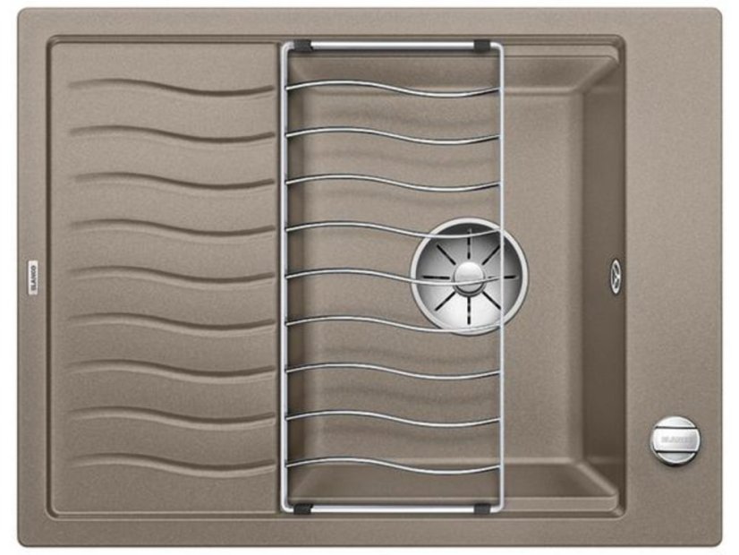 Granitový drez Blanco ELON 45 S InFino tartufo s exc. + prísluš.