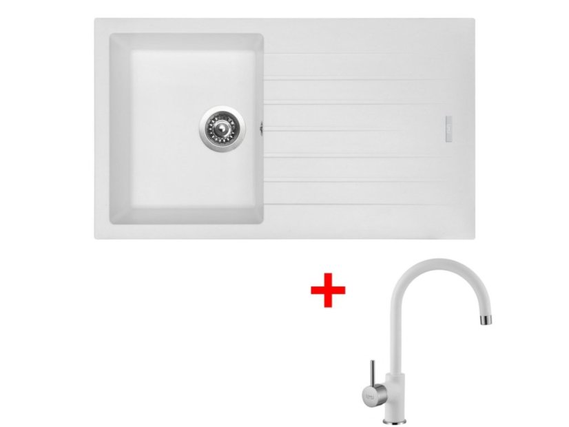 Set Sinks Perfecto 860 Milk + Vitalia GR