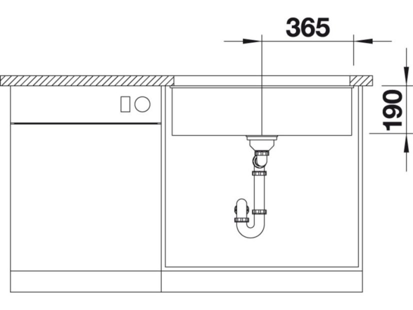 Granitový dřez Blanco Subline 700 U InFino bílá soft