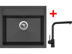 Set Sinks Solo 560 Pureblack + Elka Černá matná