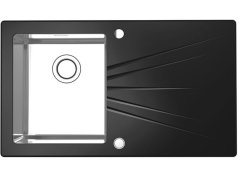 Sklenený drez Alveus Karat UP 10 ľavý čierny