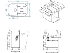 Kuchyňský drez Alveus Wave 20 čierný