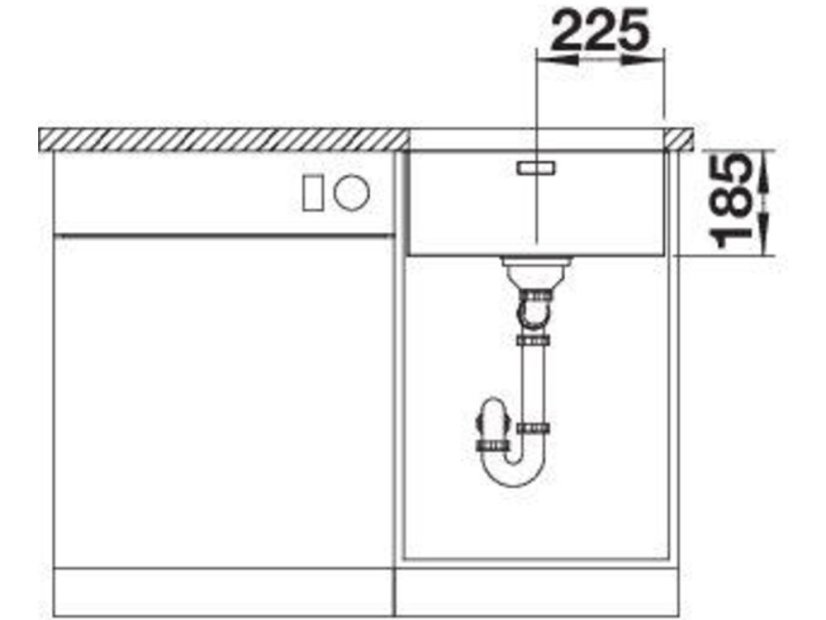 Nerezový drez Blanco Solis 450 U InFino nerez kartáčovaný