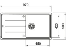 Granitový dřez Franke BFG 611 Bílá-led