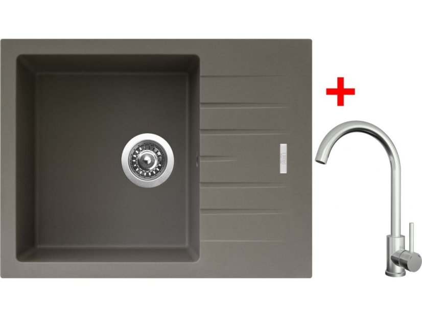 Sinks PERFECTO 650 Truffle + ARCO celonerezová