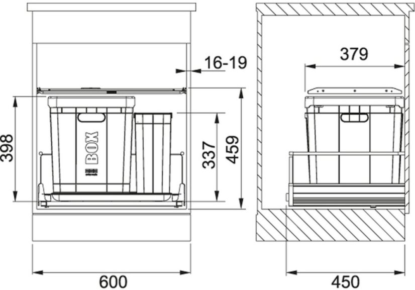 Odpadkový koš Franke  350-60 VARIA