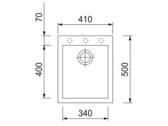 Granitový dřez Sinks CUBE 410 Nanoblack
