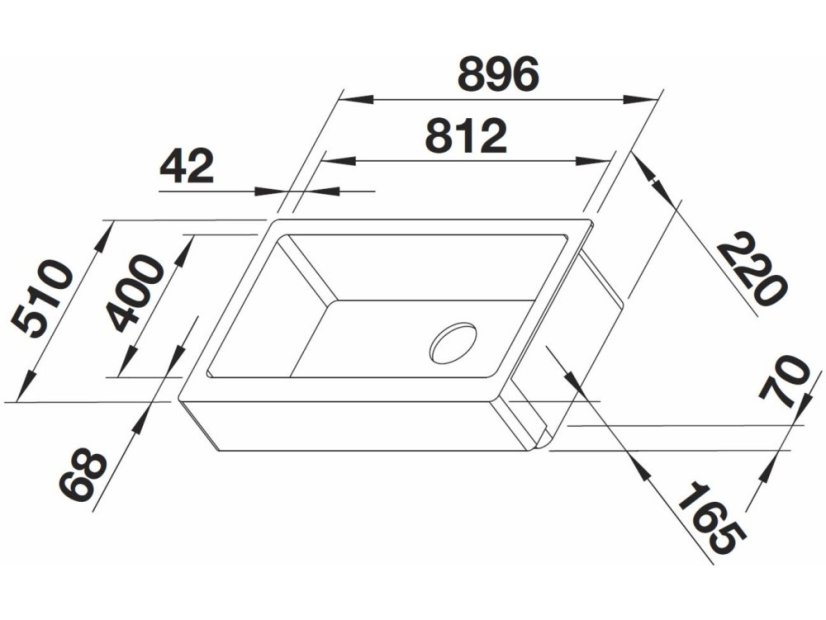 Granitový drez Blanco VINTERA XL 9-UF čierna bez excentru