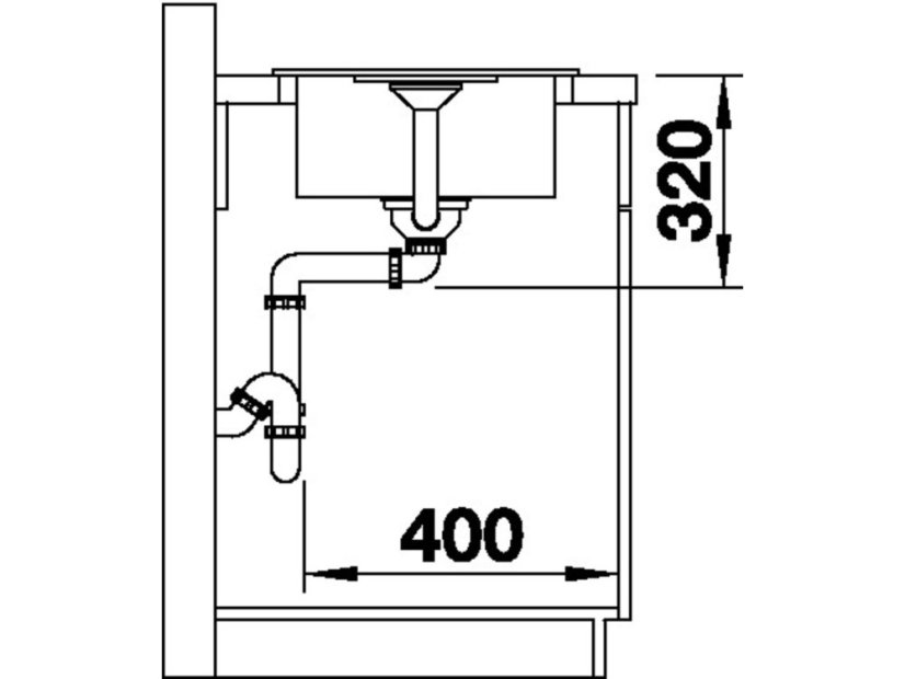 Granitový drez Blanco FAVOS mini bielá