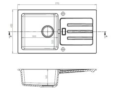 Granitový dřez Alveus VICTORIA 30 černá