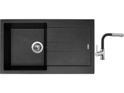 Set Sinks AMANDA 860 Metalblack + baterie Sinks ENIGMA S Metalblack