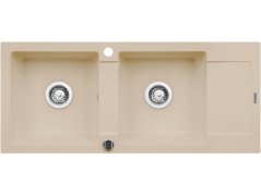 Granitový dřez Pyramis Mido 116 x 50 2B 1D Béžová