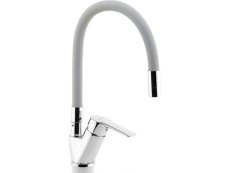 Dřezová baterie s šedým flexi ramenem Metalia 54, chrom 3