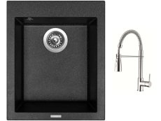 Set Sinks CUBE 410 Granblack + batéria Sinks MIX 35 PROF S chróm