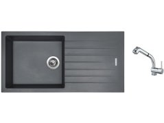 Set Sinks PERFECTO 1000 Titanium + baterie Sinks MIX 3 S Chrom Set Sinks PERFECTO 1000 Titanium + baterie Sinks MIX 3 S Chrom