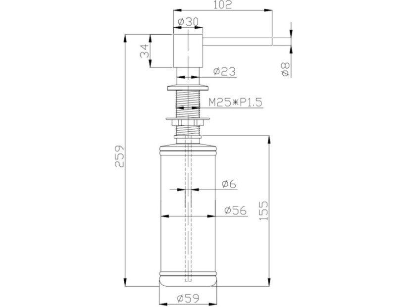 Dávkovač saponátu Alveus Plum Monarch Copper