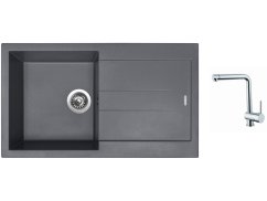 Set Sinks AMANDA 860 Titanium + baterie Sinks MIX 3 chrom